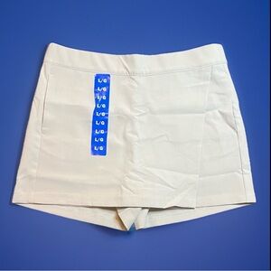 NWT Frank And Oak Beige Skort Shorts sz L Recycled Polyester